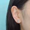 Oval Cut Natural Gemstone Stud Earrings | Colors By Love handcrafted Thai jewelry, Bangkok