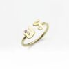 Two-Letter Thai Initial Ring with Natural Gemstone | Colors By Love handcrafted Thai jewelry, Bangkok