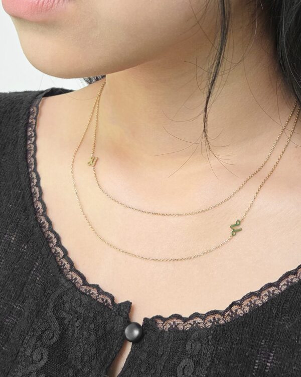Thai Initial Letter Side Necklaces With 2 Chains 2 Letters | Colors By Love handcrafted Thai jewelry, Bangkok