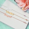 Thai Letter Name Necklace With Precious Gemstone | Colors By Love handcrafted Thai jewelry, Bangkok