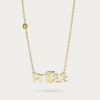 Thai Letter Name Necklace With Precious Gemstone | Colors By Love handcrafted Thai jewelry, Bangkok