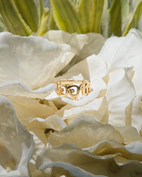 Thai Letter Name Ring, handcrafted by Colors by Love, Bangkok