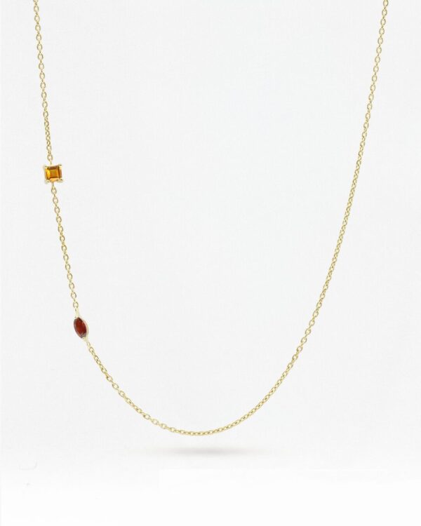 Prong-Set Side Necklace with 2 Natural 天然石について | Colors By Love handcrafted Thai jewelry, Bangkok