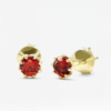Natural Gemstone Stud Earring Round-8 Prong, birthstone stud earrings 4mm prong, Colors by Love