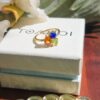 Natural Stones Three Stone Ring, handcrafted by Colors by Love, Bangkok