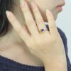 Natural Stones Three Stone Ring | Colors By Love handcrafted Thai jewelry, Bangkok