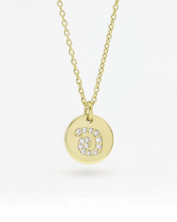 Custom Round Pendant Thai Letter Pave-Set | Colors By Love handcrafted Thai jewelry, Bangkok