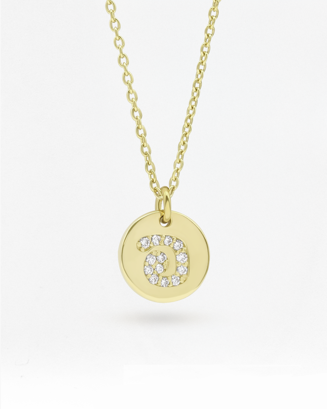 Thai Letter Pavé Pendant