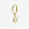 Thai Initial Huggies with 2.5mm Gemstone Inside (By Piece) | Colors By Love handcrafted Thai jewelry, Bangkok