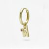 Thai Initial Huggies with 2.5mm Gemstone Inside (By Piece) | Colors By Love handcrafted Thai jewelry, Bangkok