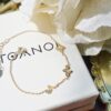 Thai Initial 3 Letters Bracelets with 1.3mm Natural Gemstone, handcrafted by Colors by Love, Bangkok