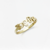 Thai letter name pinky ring, handmade in Bangkok by Colors by Love