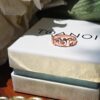 Thai Letter Name Pinky Ring with Natural Stone, handcrafted by Colors by Love, Bangkok