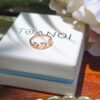 Thai Letter Name Pinky Ring with Natural Stone, handcrafted by Colors by Love, Bangkok