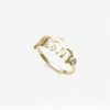 Thai Letter Name Ring with Natural Stone, handcrafted by Colors by Love, Bangkok