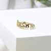 Thai Letter Name Ring with Natural Stone | Colors By Love handcrafted Thai jewelry, Bangkok
