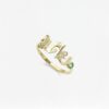 Thai Letter Name Ring with Natural Stone, handcrafted by Colors by Love, Bangkok