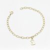 Build Your Single Letter Charm Bracelet, handcrafted by Colors by Love, Bangkok