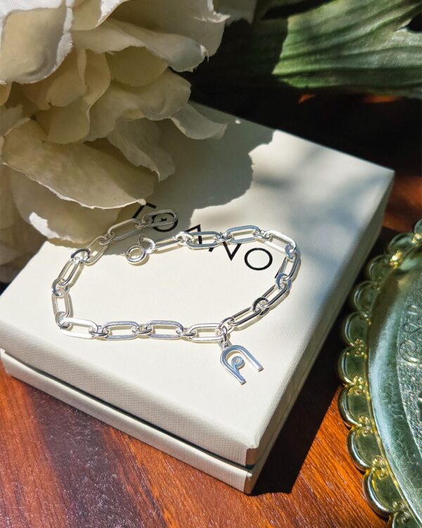 Build Your Single Letter Charm Bracelet, チャームブレスレット, handmade in Bangkok by Colors by Love