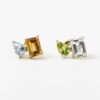 Octagon-Pear Cut Natural Gemstone Stud Earrings | Colors By Love handcrafted Thai jewelry, Bangkok