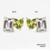 Octagon-Pear Cut Natural Gemstone Stud Earrings | Colors By Love handcrafted Thai jewelry, Bangkok