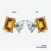 Octagon-Pear Cut Natural Gemstone Stud Earrings | Colors By Love handcrafted Thai jewelry, Bangkok