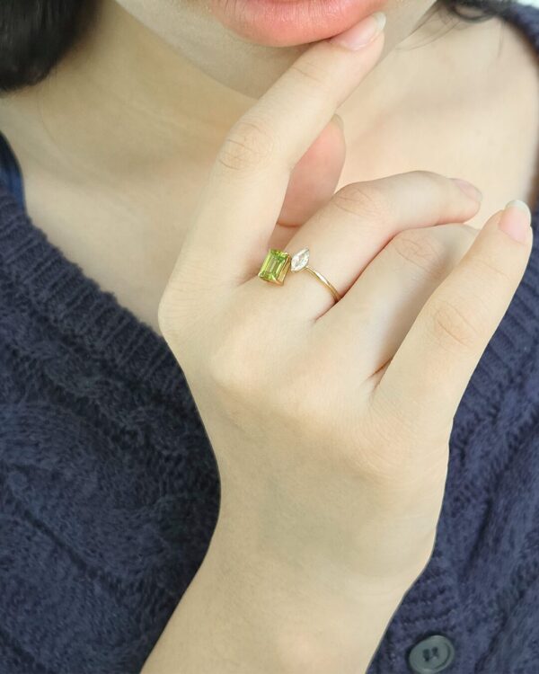 Two Natural 天然石について Ring Octagon-Marquise | Colors By Love handcrafted Thai jewelry, Bangkok