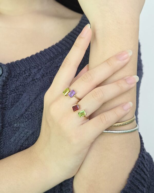 Two Natural 天然石について Ring Octagon-Octagon | Colors By Love handcrafted Thai jewelry, Bangkok