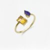 Two Natural 天然石について Ring Octagon-Pear | Colors By Love handcrafted Thai jewelry, Bangkok
