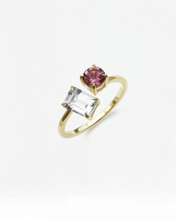 Two Natural 天然石について Ring Octagon-Round | Colors By Love handcrafted Thai jewelry, Bangkok