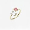 Two Natural Gemstones Ring Octagon-Square | Colors By Love handcrafted Thai jewelry, Bangkok