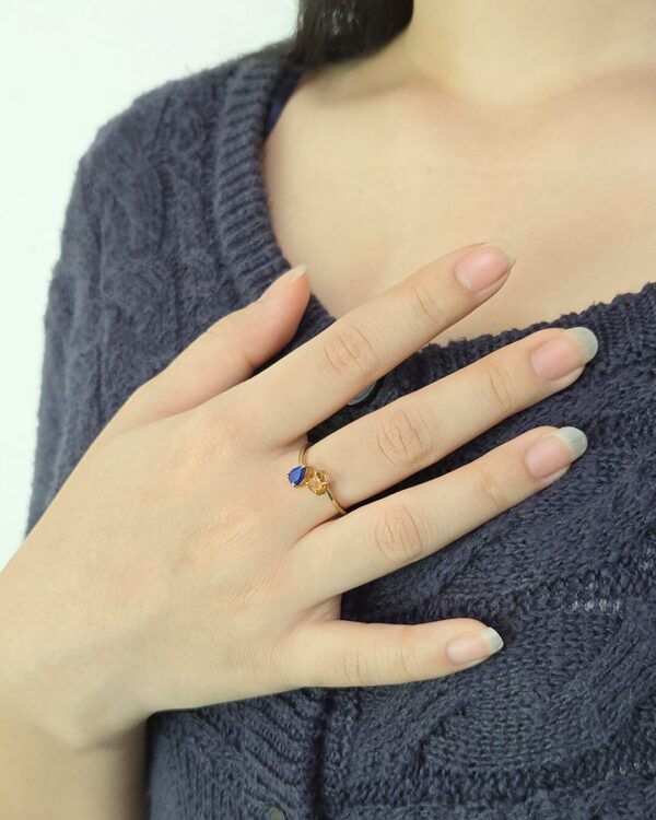 Two Natural 天然石について Ring Pear-Round | Colors By Love handcrafted Thai jewelry, Bangkok