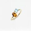Two Natural Gemstones Ring Oval-Square | Colors By Love handcrafted Thai jewelry, Bangkok