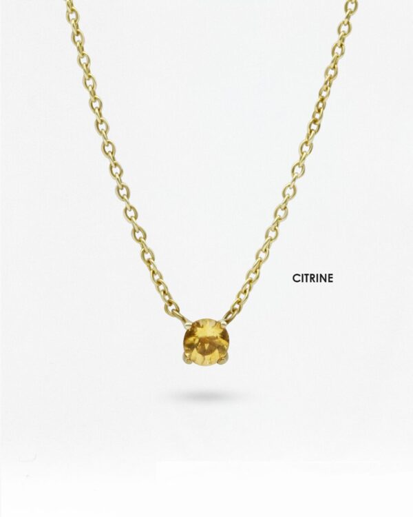 Natural 3mm stone prong-set necklace | Colors By Love handcrafted Thai jewelry, Bangkok