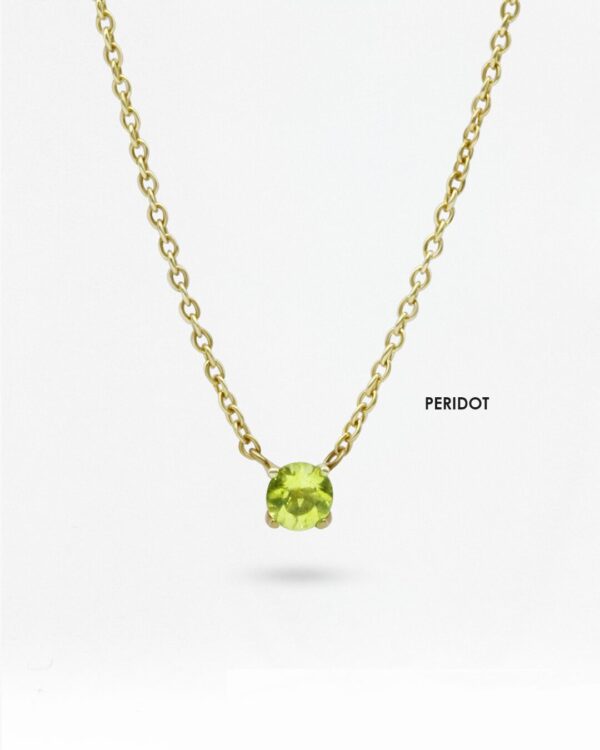 Natural 3mm stone prong-set necklace | Colors By Love handcrafted Thai jewelry, Bangkok
