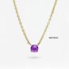 Natural 3mm stone prong-set necklace | Colors By Love handcrafted Thai jewelry, Bangkok