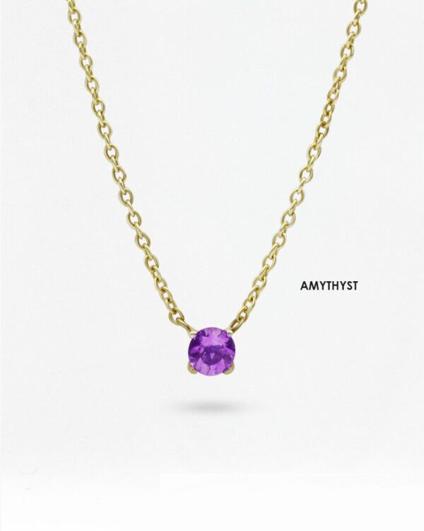 Natural 3mm stone prong-set necklace | Colors By Love handcrafted Thai jewelry, Bangkok