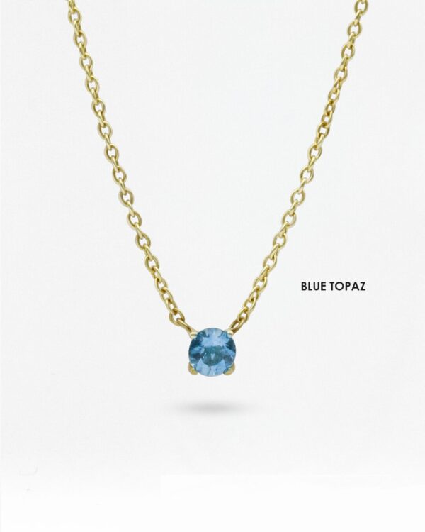 Natural 3mm stone prong-set necklace | Colors By Love handcrafted Thai jewelry, Bangkok