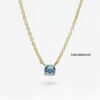 Natural 3mm stone prong-set necklace | Colors By Love handcrafted Thai jewelry, Bangkok