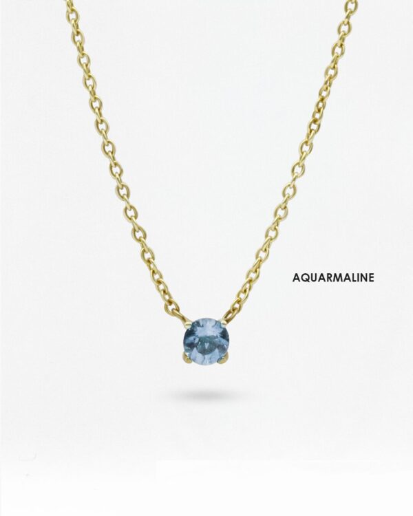 Natural 3mm stone prong-set necklace | Colors By Love handcrafted Thai jewelry, Bangkok