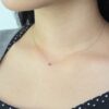Natural 3mm stone prong-set necklace | Colors By Love handcrafted Thai jewelry, Bangkok
