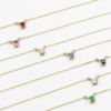 Natural 3mm stone prong-set necklace, handmade in Bangkok by Colors by Love