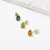 Pear Cut Natural Gemstone Stud Earrings (By Piece) | Colors By Love handcrafted Thai jewelry, Bangkok