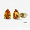Pear Cut Natural Gemstone Stud Earrings (By Piece) | Colors By Love handcrafted Thai jewelry, Bangkok