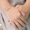 Three Baguette Natural Gemstone Bracelet, handcrafted by Colors by Love, Bangkok
