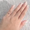 Gemstone Chain Ring 3mm Stone, handcrafted by Colors by Love, Bangkok