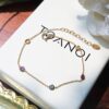 One-Five Round Natural Gemstones Bracelet, handcrafted by Colors by Love, Bangkok