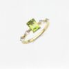 Five Natural Gemstones Ring Octagon-4 Round, handcrafted by Colors by Love, Bangkok