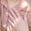 Custom Family Name Ring with 2.5mm stone, handcrafted by Colors by Love, Bangkok