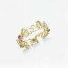 Custom Family Name Ring with 2.5mm stone, handcrafted by Colors by Love, Bangkok